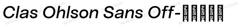 Clas Ohlson Sans Off字体转换